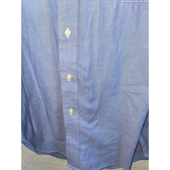Tommy Hilfiger Dress Mens Blue Button Long Sleeve Shirt Small Check 90s L - Picture 6 of 11